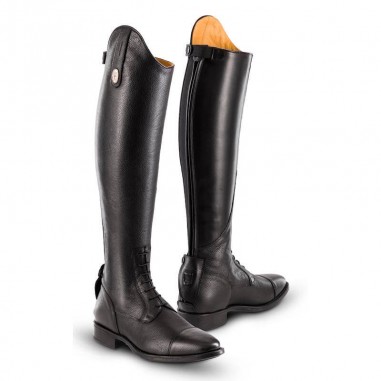 Stivali in pelle grain con inserto...